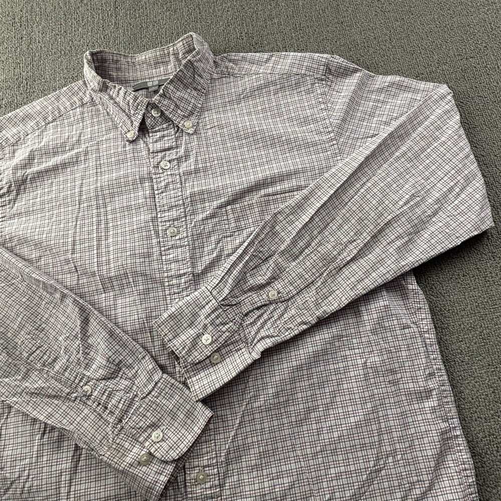 Uniqlo Shirt Large Check Button Up Long Sleeve Casual Preppy Men's - Picture 4 of 14
